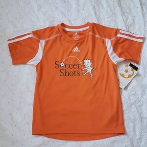 Adidas Orange And White Soccer Youth Jersey Shirt New